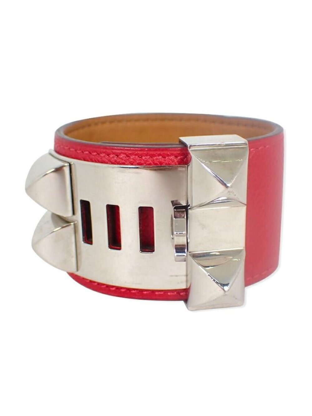 Hermes Collier de Chien Leather Bangle Bracelet